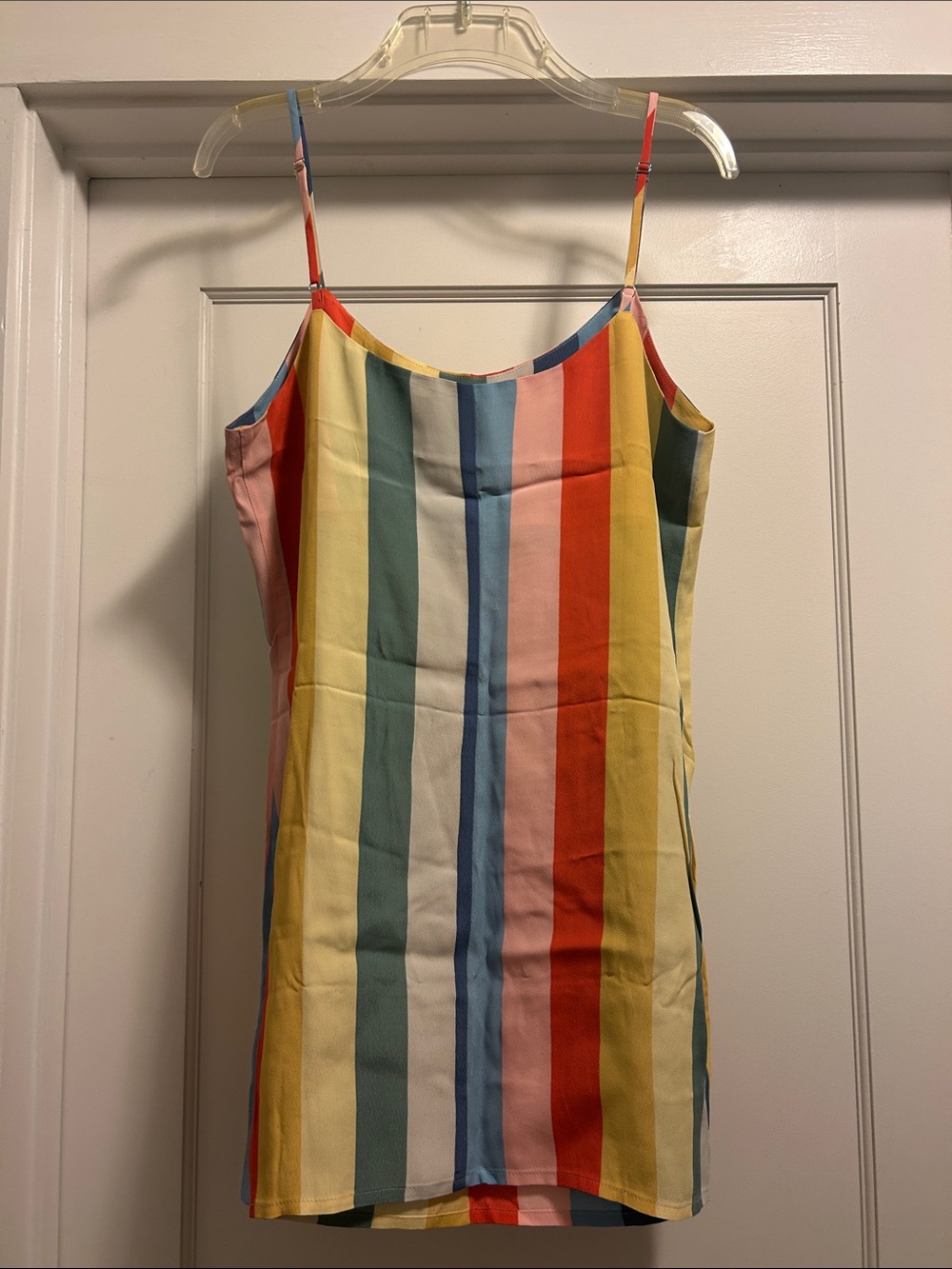 Reformation Striped Starburst Rainbow Color Lindsay Dress - Size 8, NWOT - Picture 4 of 5